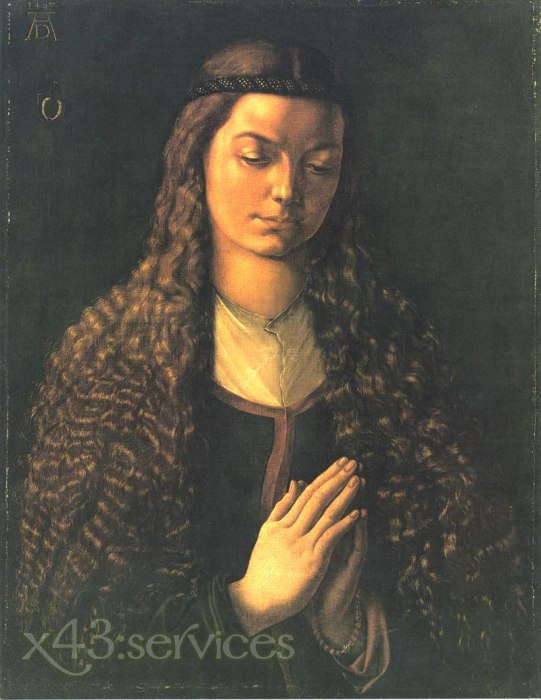 Albrecht Duerer - Portrait einer Frau mit ihrem Haar unten - Portrait of a Woman with Her Hair Down